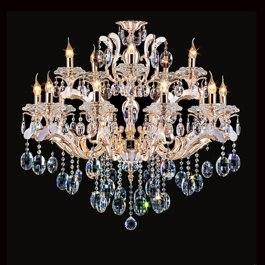 Buy Modern Crystal Chandelier Rose Gold Dining Room Crystal Pendant Chandelier