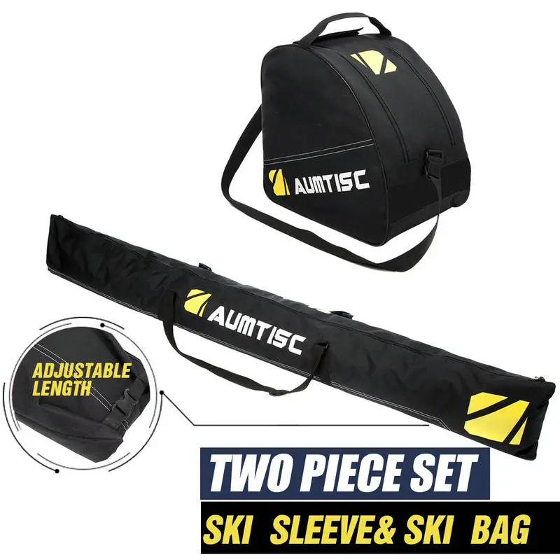 Aumtisc Ski Bag and Boot Bag Combo for 1 Pair of Ski and Boots