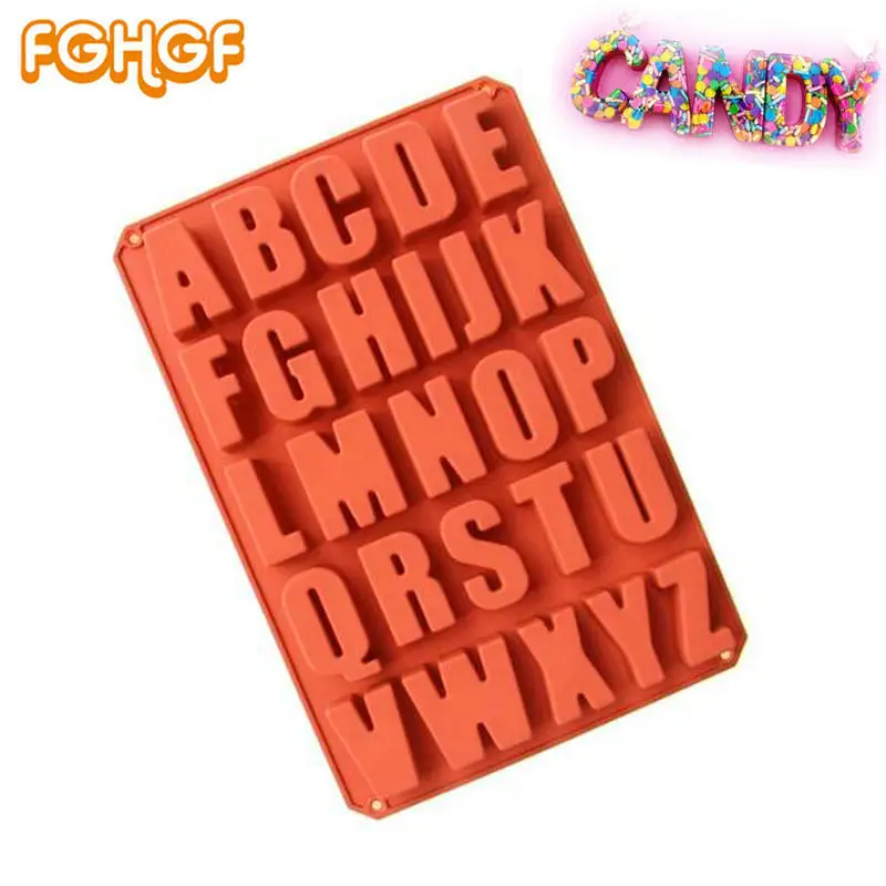 

Handmade Alphabet Silicone Mold Chocolate Fondant Baking Tool Epoxy Resin Craft Decoration Making Capital Letter DIY Jewelry