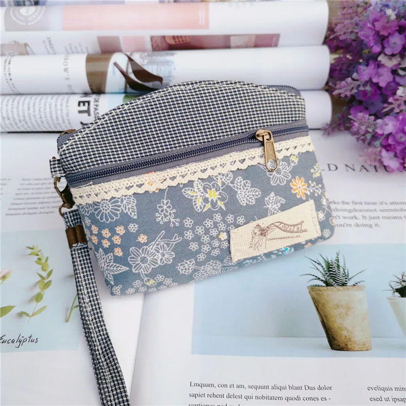

Women short wallet cotton floral coin purse kids handbag female small money pouch girls sanitary napkin bag carteira feminina
