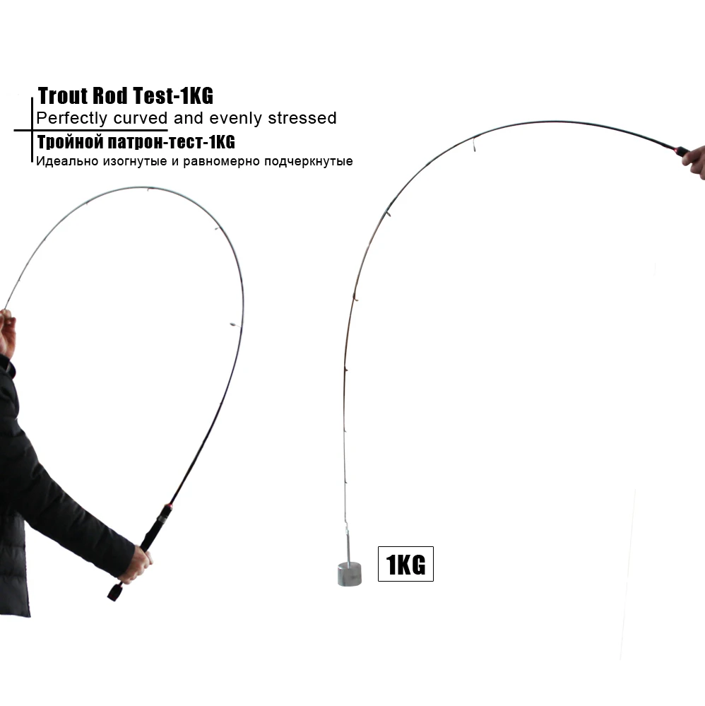 Палисандр 6' 1,8 м Fuji Сверхлегкий карбоновое литье спиннинг удочка с направляющими кольцами Fuji быстрое действие форель Fuji удочка