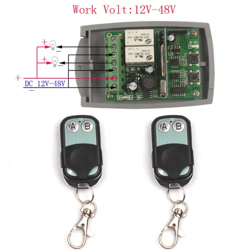 Sleeplion 36В 12В-48 V 2CH RF Беспроводной дистанционного Управление Системы Teleswitch 1/2/3 HDMI передатчик и приемник ворота пультом дистанционного управления 12V 24V ВКЛ/ВЫКЛ - Цвет: 2X Control 315MHz