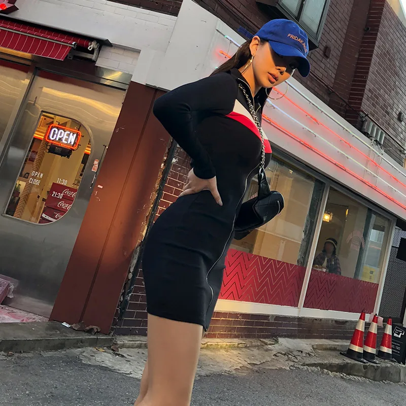 Женское сексуальное черное платье Vestidos Осень Зима Vadim повседневное модное с