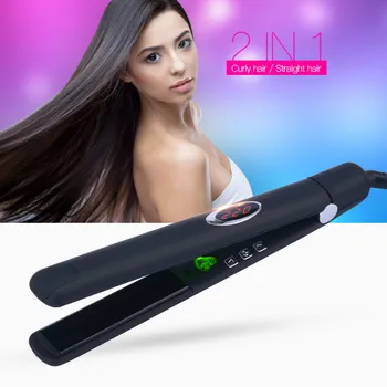 

Infrared Negative Ions Ceramic Hair Straightener Flat Iron Professional 3D floating Plate LED Digital Straightening Iron 60W P34