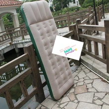 Дешевая цена, надувная кровать, матрас для кемпинга, встроенная подушка, упакованный ножной насос