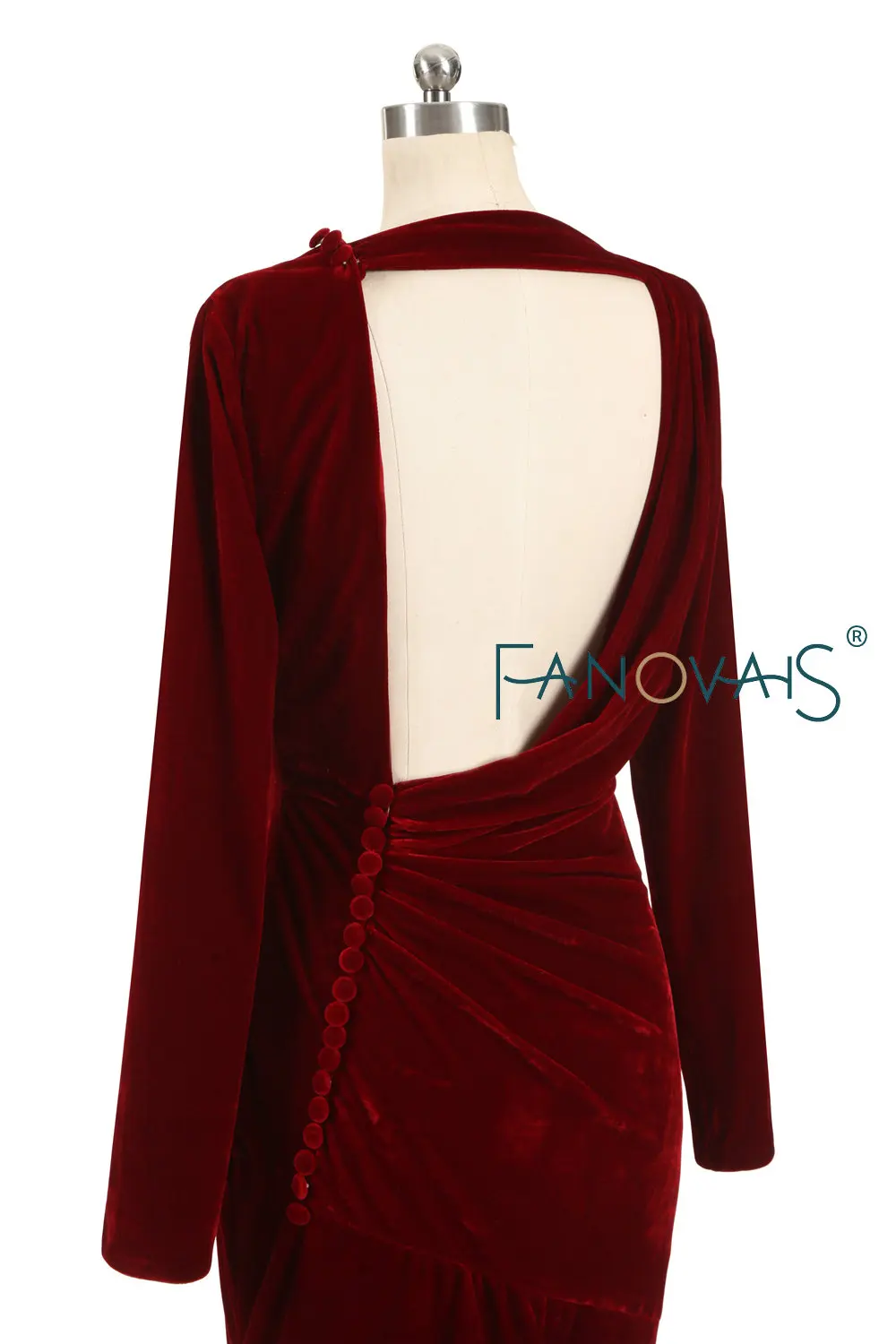 Burgundy velvet Evening Dresses Long Sleeves robe de soiree longue 2019 Prom Dress abendkleider vestidos de fiesta de noche Burgundy velvet Evening Dresses Long Sleeves robe de soiree longue 2019 Prom Dress abendkleider vestidos de fiesta de noche