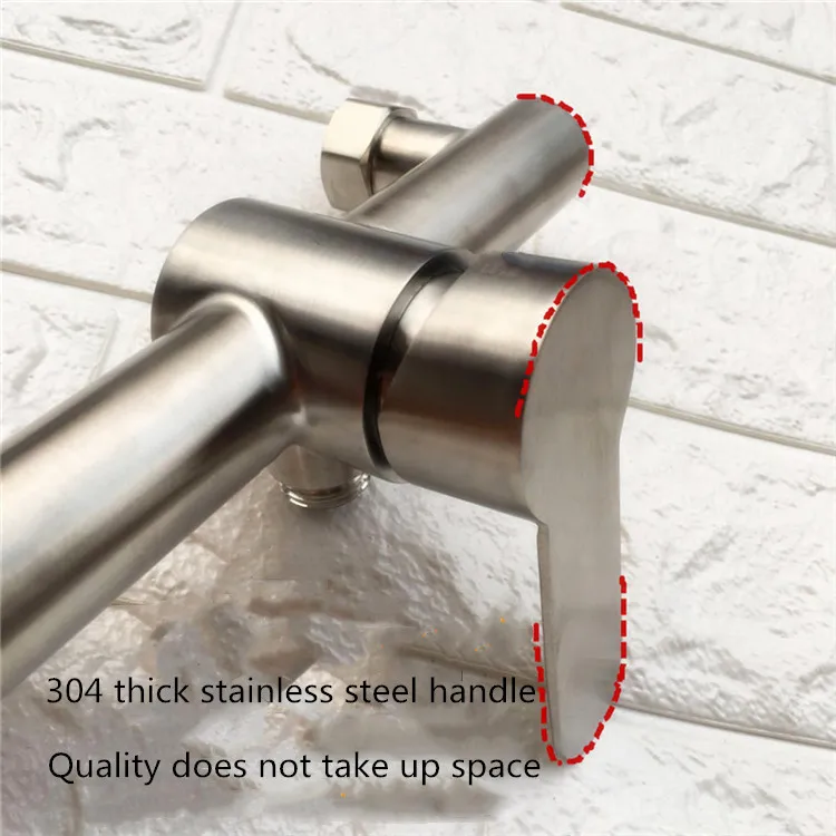 Stainless steel shower mixer