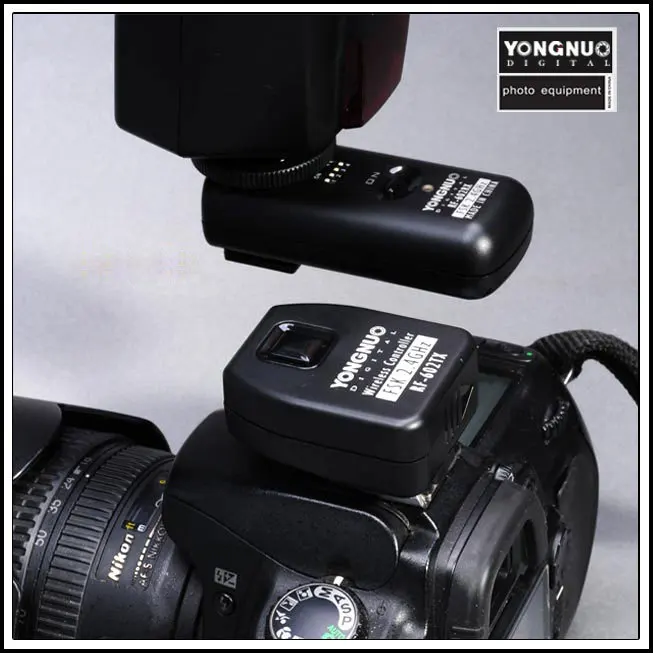 Светодиодная лампа для видеосъемки Yongnuo RF-602 для Nikon, Беспроводной дистанционный триггер для вспышки триггер для Nikon: D700, D2series, D300series, D200, D90, D70series, COOLPIX серии и т. д
