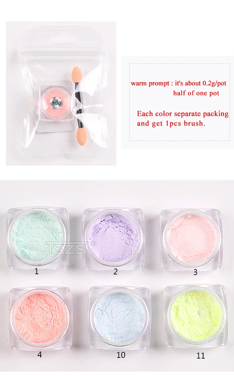 1pot/lot FAIRY AURORA NAIL POWDER Mirror Effect Glitter CHROME Dust Nail Art Mermaid Rainbow AB