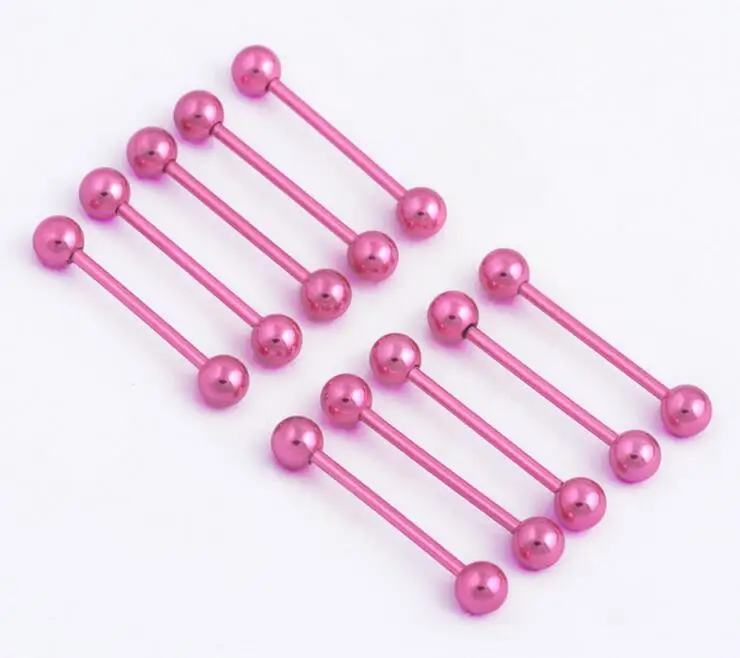 

4 Piece/lot Industrial Barbell Surgical Stainless Steel tongue barbell ring tongue nail Body Piercing Jewelry