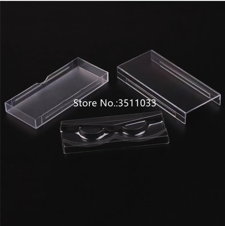 

40pcs 50pcs Arcylic Clear Empty False Eyelashes Container DIY Elegant Eyelashes Refillable Packaging Box Fake Eyelashes Case
