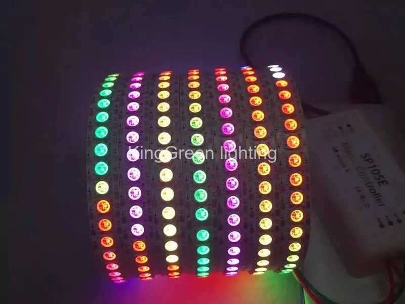 

2mX Hot sales WS2813 digital 5050SMD RGB led strip light 144LED/m white and black PCB available free shipping