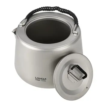 

/ Lixada 1.4L Titanium Tea Pot Outdoor Hiking Camping Picnic Titanium Mug Bowl Water Kettle Coffee Pot Teapot Camping Equipment