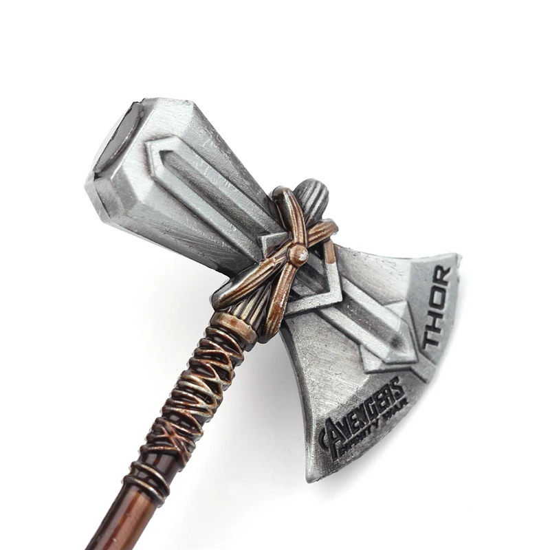 Мстители 4 завершающей громобой брелок Косплэй Опора аксессуары металлический брелок для ключей, брелок для ключей, Тор оружие Storm ax