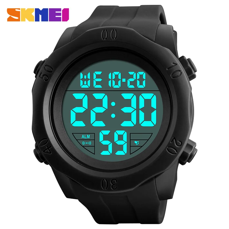 

Skmei Men Sports Watches Top Brand Luxury Silicone Digital Electronic Wrist Watches Waterproof Military Watch Relogio Masculino