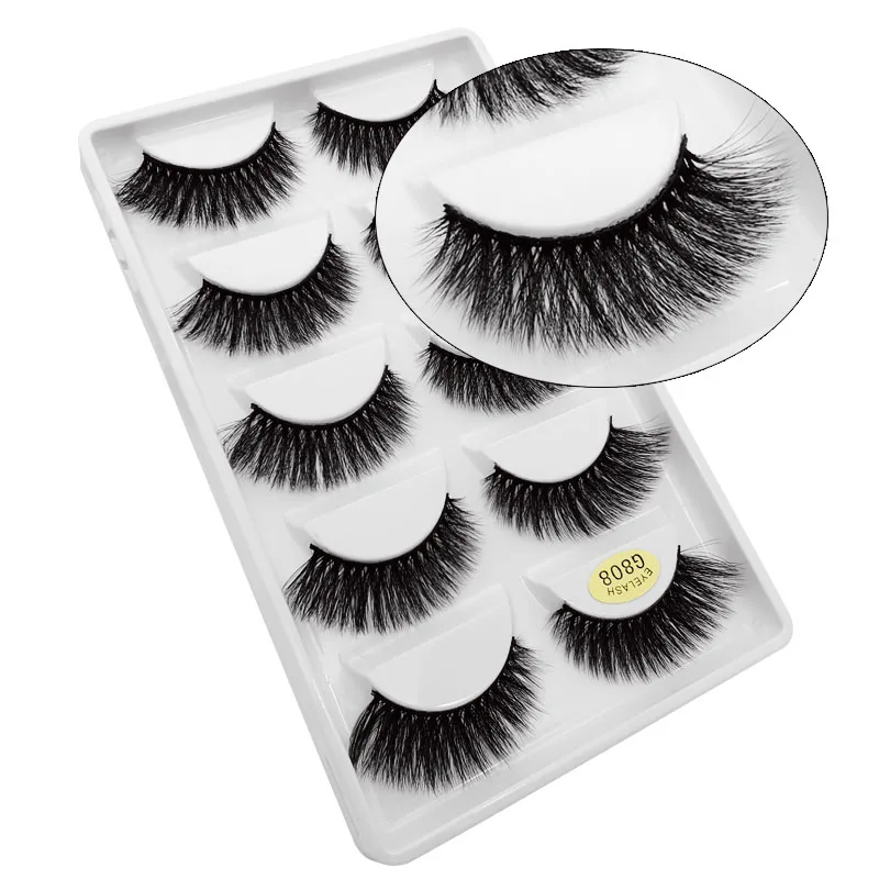 50 pairs Eyelashes Wholesale Mink Eyelashes Natural Long False Lashes Makeup 3D Mink Lashes Full Fake Eyelash Extensions - Цвет: G808 10 boxes