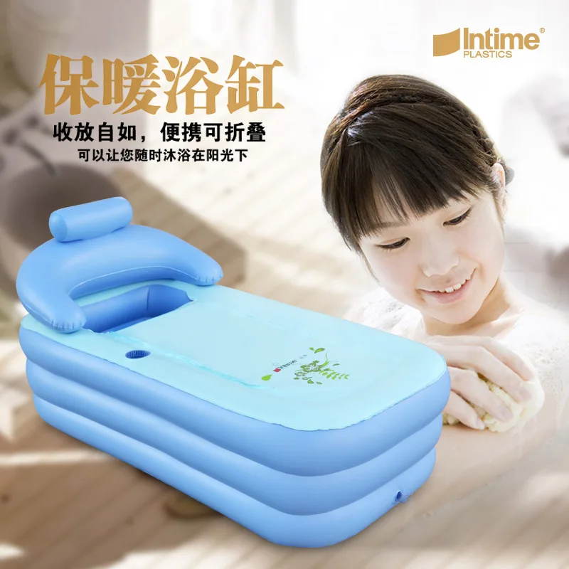Adult Spa PVC Folding Portable Bathtub Inflatable Bath Tub With Zipper