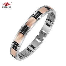 Moocare женский магнитный браслет дамы нержавеющая сталь 316 L стильный браслет браслеты для женщин strand браслеты Розовые ювелирные изделия