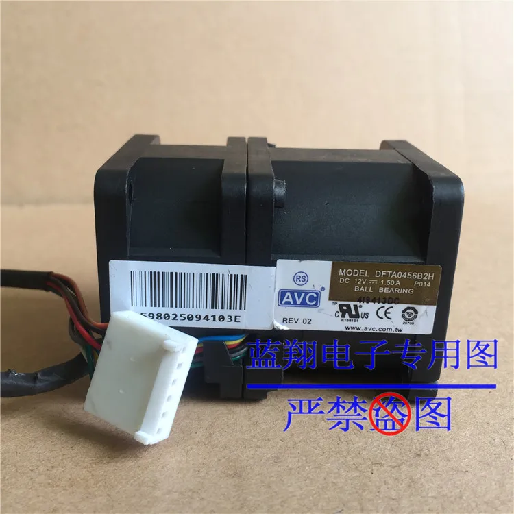 

AVC DFTA0456B2H -P014 DC 12V 1.50A 40x40x56mm Server Cooler Fan