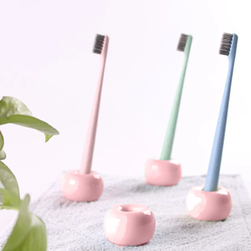 

Simple Creative Ceramic Toothbrush Holder Storage Rack Bathroom Shower Tooth Brush Stand Shelf Bath Accessories