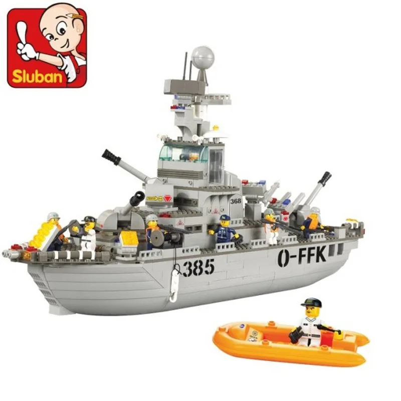 

S Model Compatible with Lego B0126 577pcs Military Cruiser Sea Models Building Kits Blocks Toys Hobby Hobbies For Boys Girls