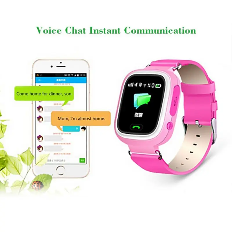 Baby Children Smart Watch SIM Card Waterproof GPS Location 1.22inchTouch Screen Passometer Wristwatch Wearable Device Russian