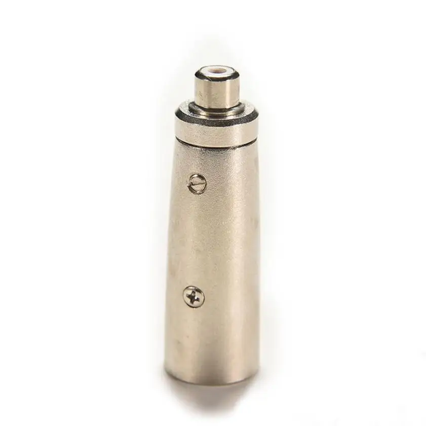  3 Pin XLR Male Plug to Female RCA Phono Socket Mic Cable Mixer Nickel-plated Audio Adapter Aug28 