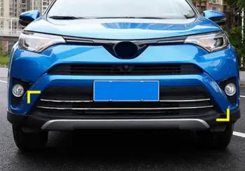 

High quality stainless steel Front Grille Around Trim Racing Grills Trim Fit For Toyota RAV4 2016-2019