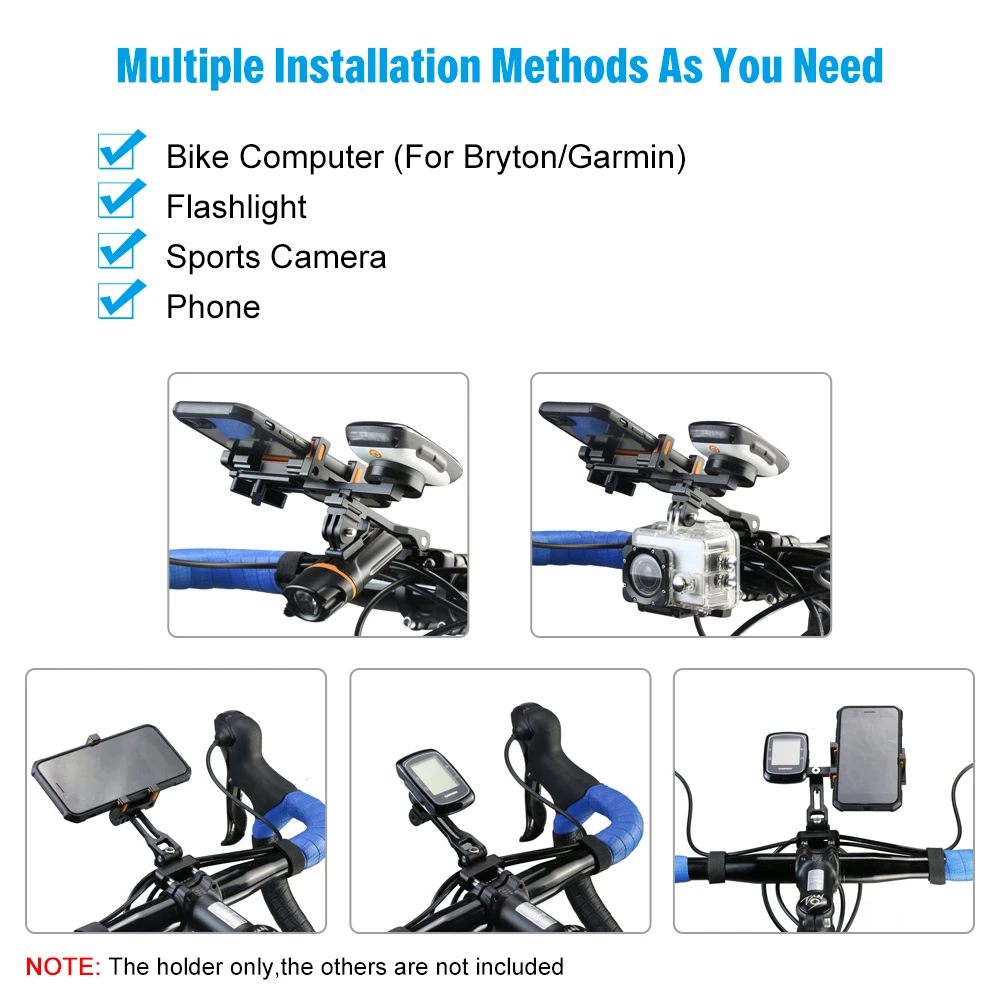 Sale Bicycle Computer Mount Holder Bike Sports Camera Phone Mount Bicycle Flashlight Mount Multifunctional Bike Mount 4