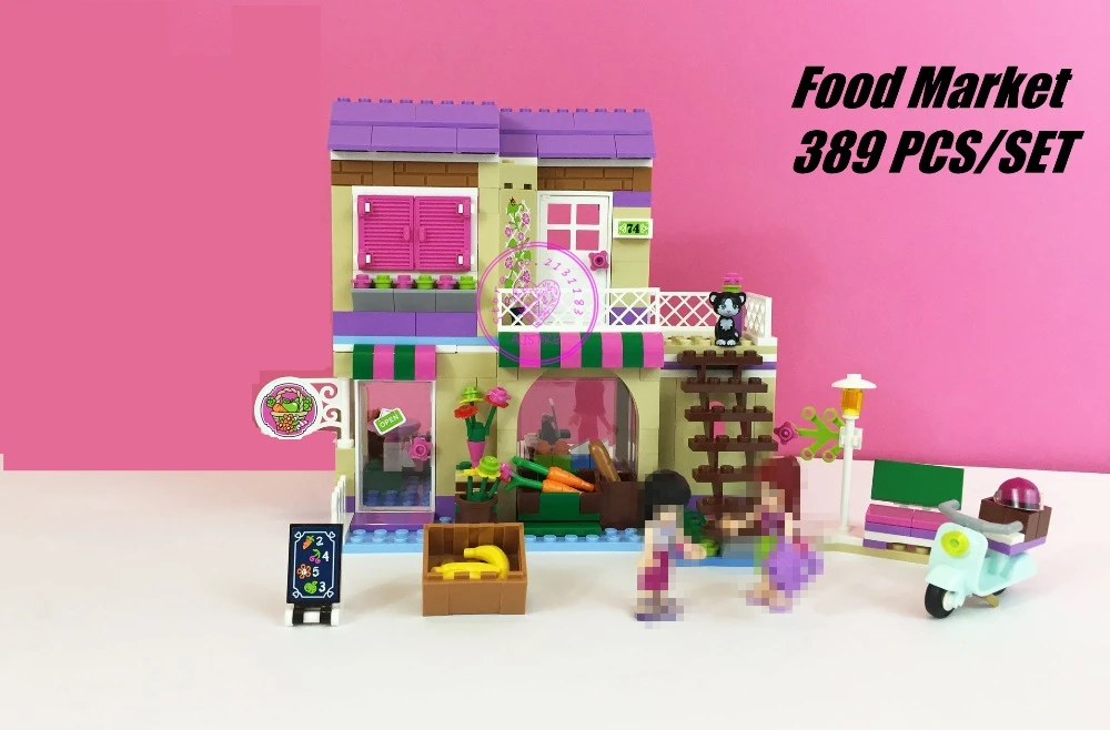 Friends City heartlake Food Market model Building Blocks Mia Maya Bricks Toys Girls Compatible with lego kid friends gift set baby-building-blocks : image Friends City heartlake Food Market model Building Blocks Mia Maya Bricks Toys Girls Compatible with lego kid friends gift set baby-building-blocks