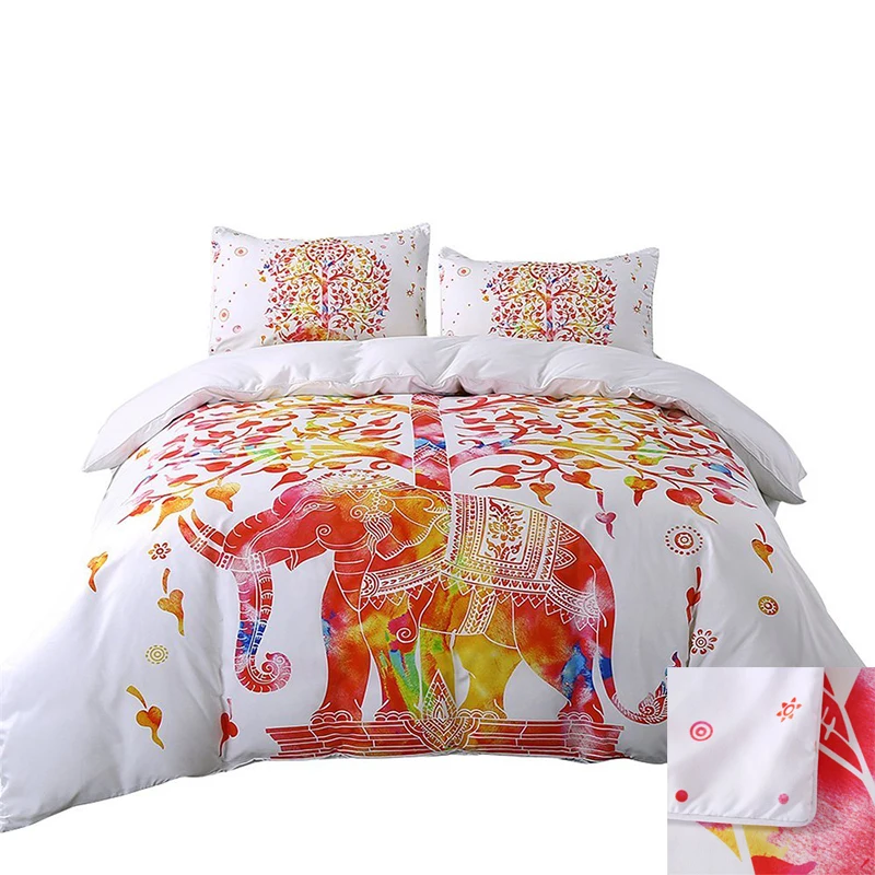 

3D Animal Elephant Duvet Cover Set Ropa De Cama Bed Clothes with Pillowcase King Size Bedding Set Home Textiles E
