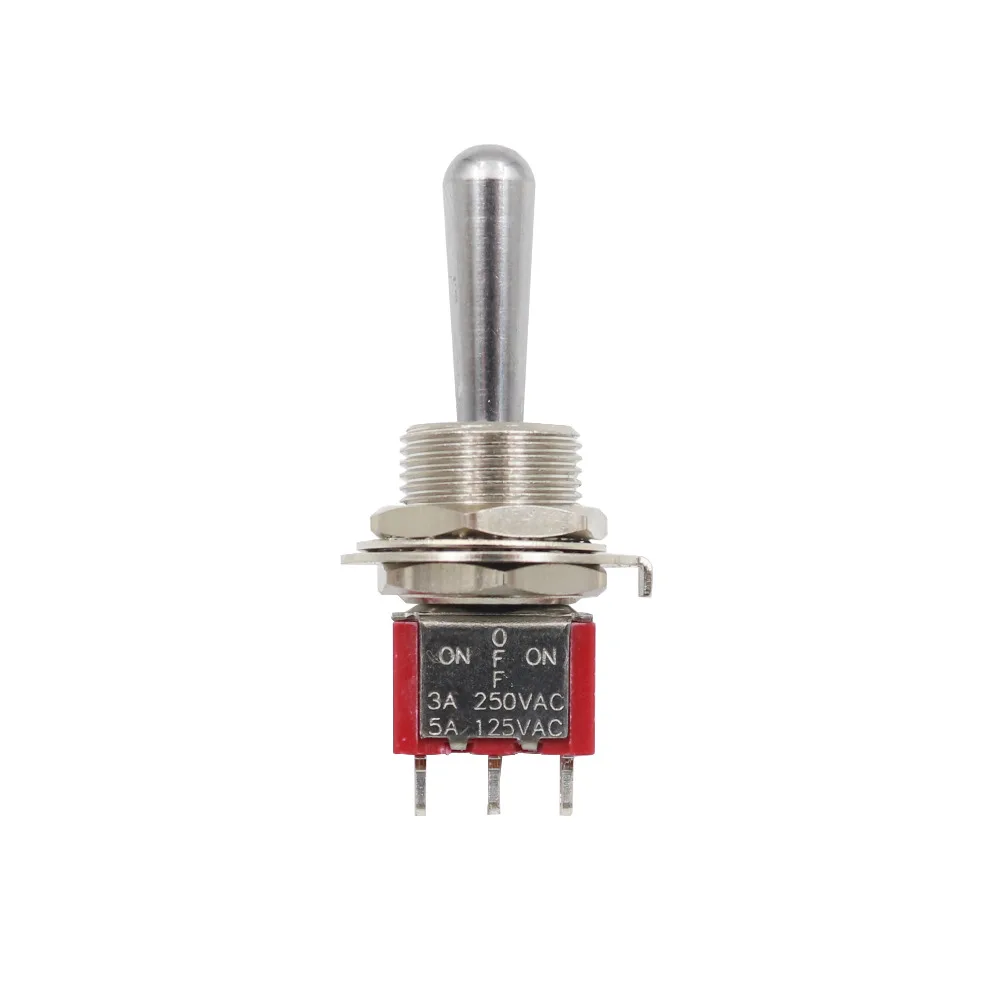 

2Pcs SH ON-OFF-ON Maintained 3Position 3Pin SPDT Large Handle T8014-Z1 Mini Toggle Switch