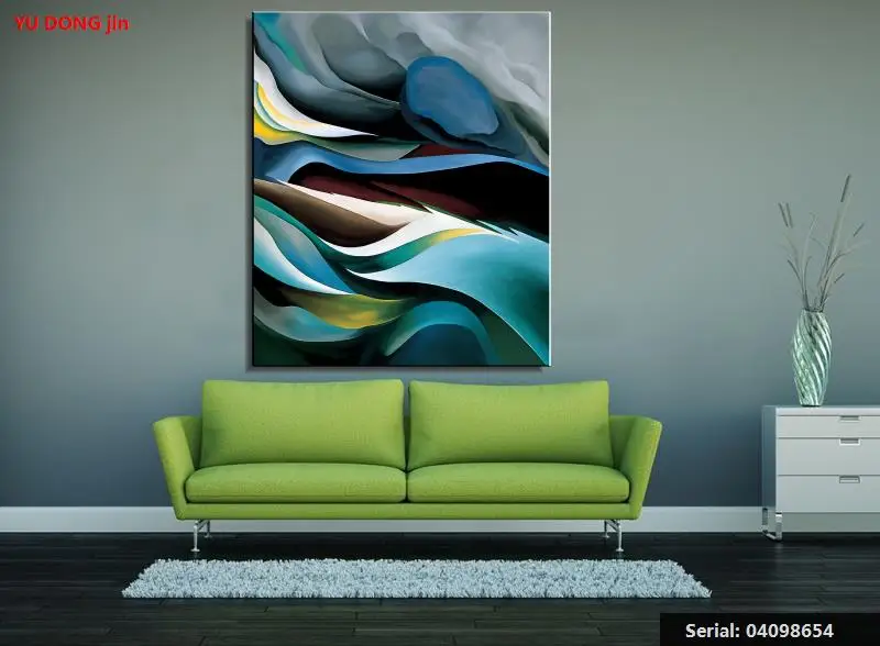 Georgia OKeeffe Flower Abstract oil Painting Drawing art Spray Unframed Canvas wall handmade technical straw04098654 | Дом и сад