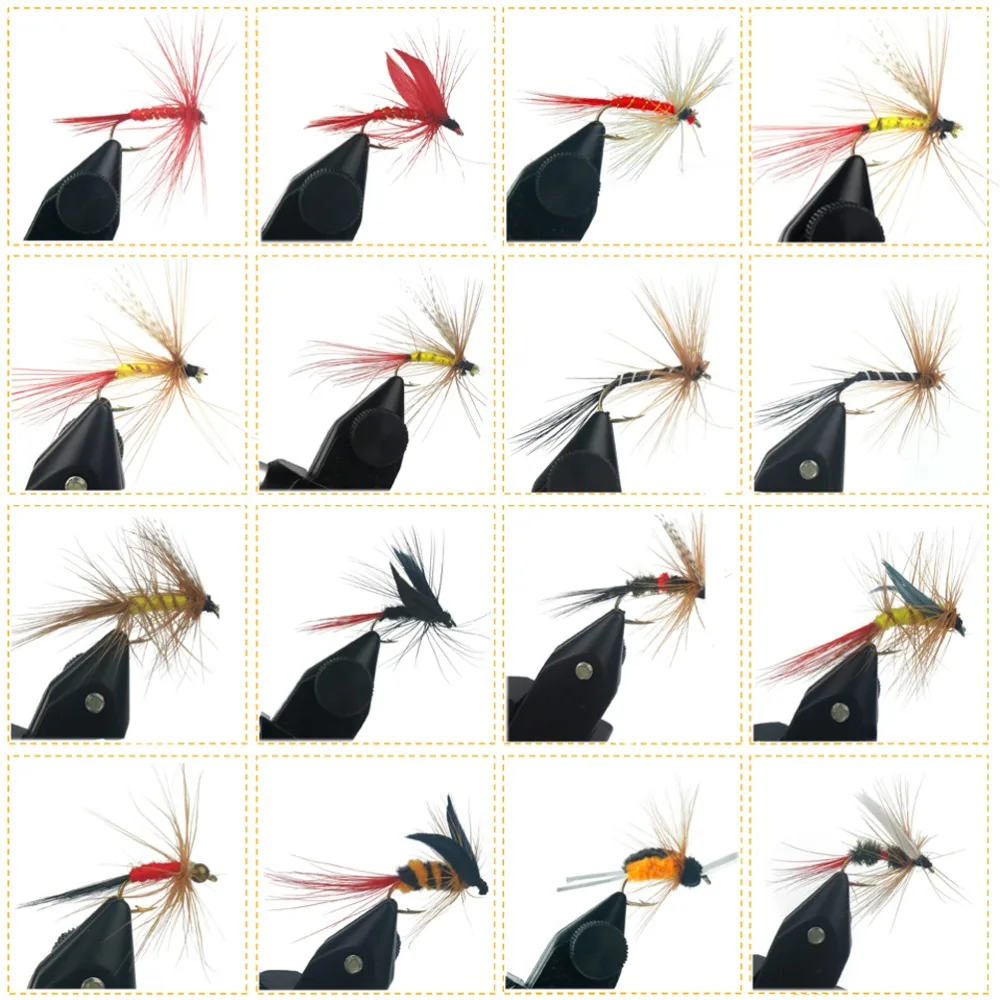 Anmuka 40pcs Wet Flies Fly Fishing Flies Kit Bass Salmon Trouts Sinking