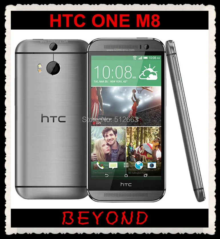 

Original HTC One M8 Unlocked 4G LTE Android Quad Core RAM 2GB ROM 16GB Mobile Phone 5.0" WIFI GPS 3 camera Snapdragon 801