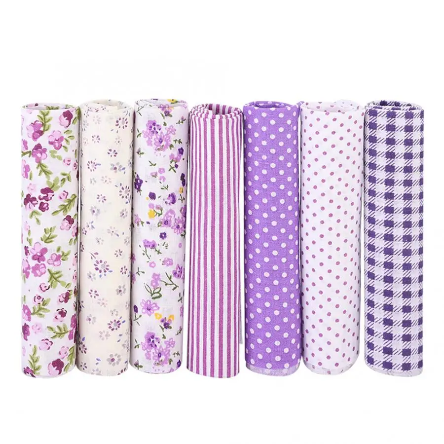 

7pcs / set 100% Cotton Batiks Sewing Craft Cloth for DIY Wallet Cushion Cover