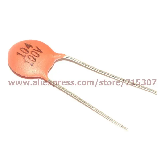 PHISCALE 100pcs Ceramic capacitors 100V 100000pf / 100nf / 0.1uf