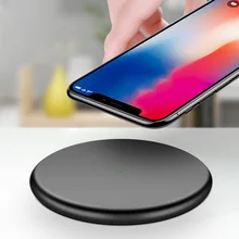 5W9V Быстрое беспроводное зарядное устройство для Samsung Galaxy S6 S7 Note 8 мобильный телефон круглый зарядный коврик для iPhone XS Max XR X 8 Plus