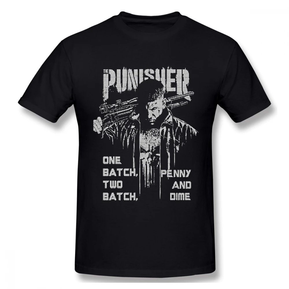 

2019 New Arrival T-shirt For Male Crewneck The Punisher skull T shirt Sweater Organnic Cotton Tee Shirt Custom Desgin Homme