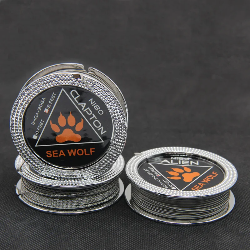 SEA WOLF 15 футов/рулон нихромовый ни80 провод Alien Fused Clapton нагревательный для RDA RBA RTA DIY
