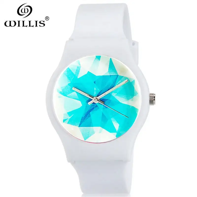 

WILLIS Top Brand Luxury Quartz watches Women Business Casual Ice Japan quartz watch genuine Silicone ultra thin clock girl New