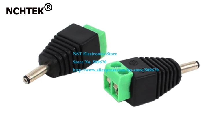 

NCHTEK DC 3.5*1.35MM MALE Plug to SCREW TERMINAL/Free Shipping/100PCS