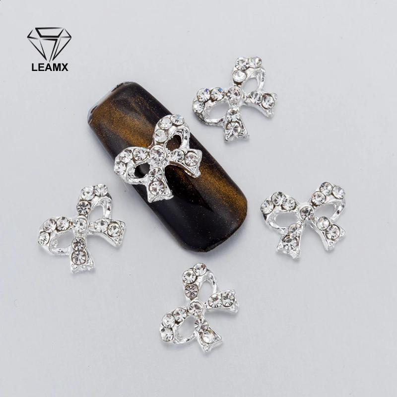 

10Pcs 3D Nail Art Decorations Metal Dance mask shape Rhinestones Nails Charms Diamonds For Manicure Decor