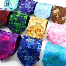 Высококачественный мужской галстук 8 см цветочный Шелковый вязаный жаккардовый галстук на шею Галстуки для взрослых классические деловые Свадебные Вечернее ожерелье подарок