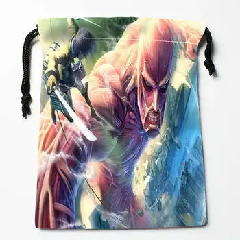 

New Arrival P0 Anime Attack on Titan Drawstring Bags Custom Storage Printed Receive Bag Type Bags Storage Bags Size 18X22cm