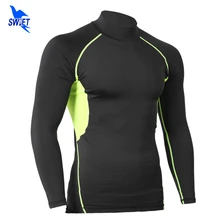 Обтягивающие с длинным рукавом футболки спортивные, облегающие облегающее Джерси спортивные костюмы для йоги рубашка для бега Рашгард Мужская спортивная одежда