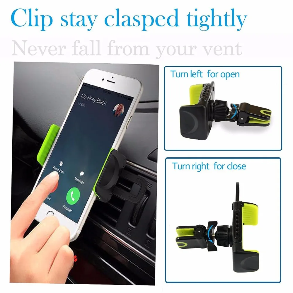Респирадоуро de ar suporte Do Carro com духи conjunto de montagem 360 rota& ccedil; o держатель для телефона para iphone 5 6 7 al& eострым