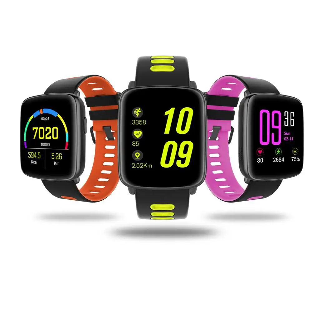 

LinTimes Sports Bluetooth Smart Watch Heart Rate Fitness Tracker Sleep Monitor Pedometer IP68 Water Resistant Wrist Watch