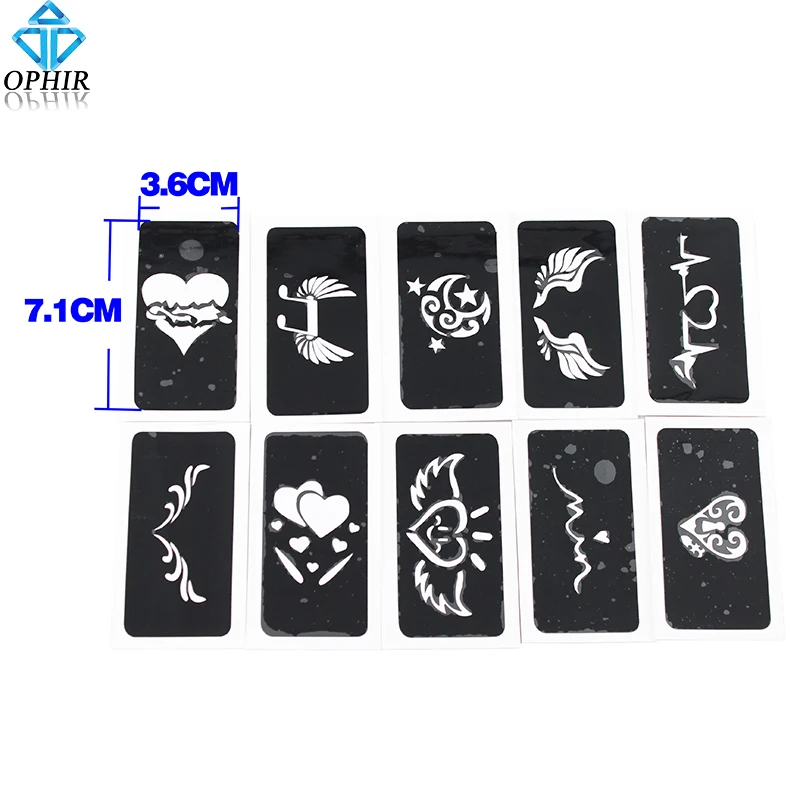 10 шт. трафареты для тела 7 1 см x 3 6 см|airbrush temporary tattoo stencils|tattoo stenciltemporary stencil |
