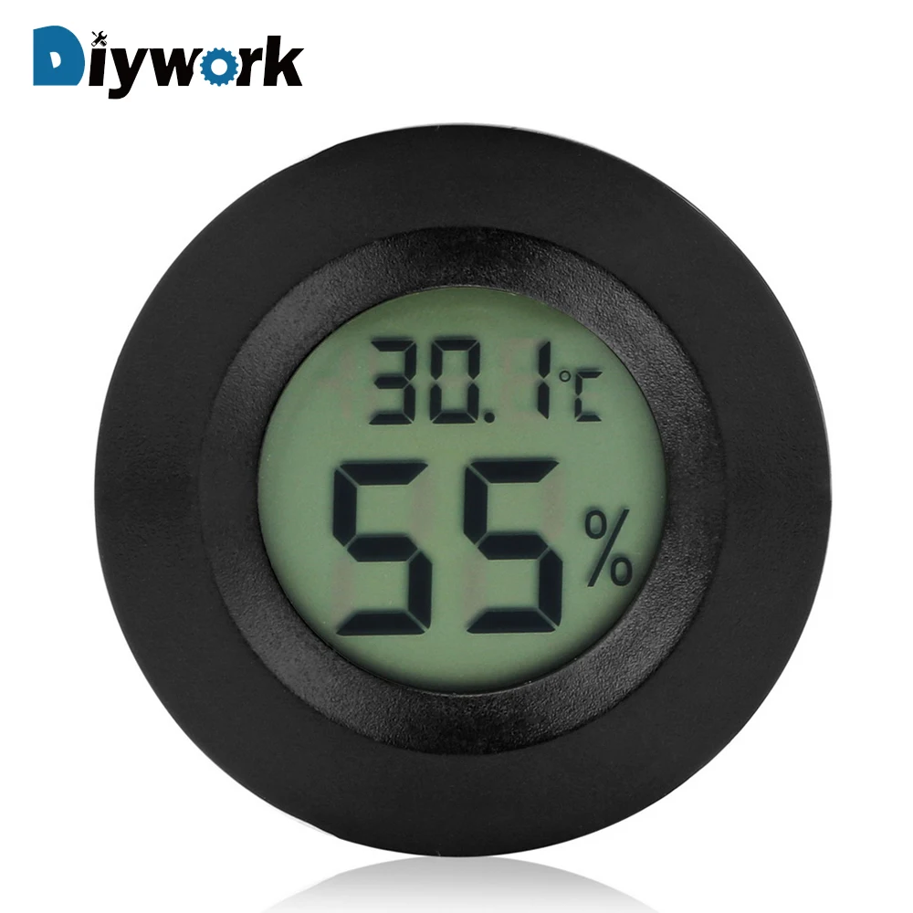 

DIYWORK LCD Digital Thermometer Hygrometer Temperature Humidity Meter Detector Fridge Freezer Tester